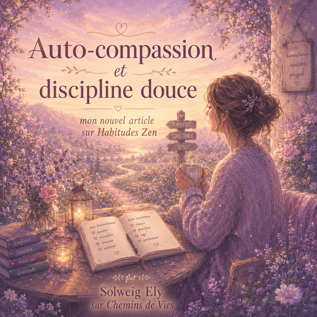 Autocompassion et discipline douce : mon nouvel article sur Habitudes Zen