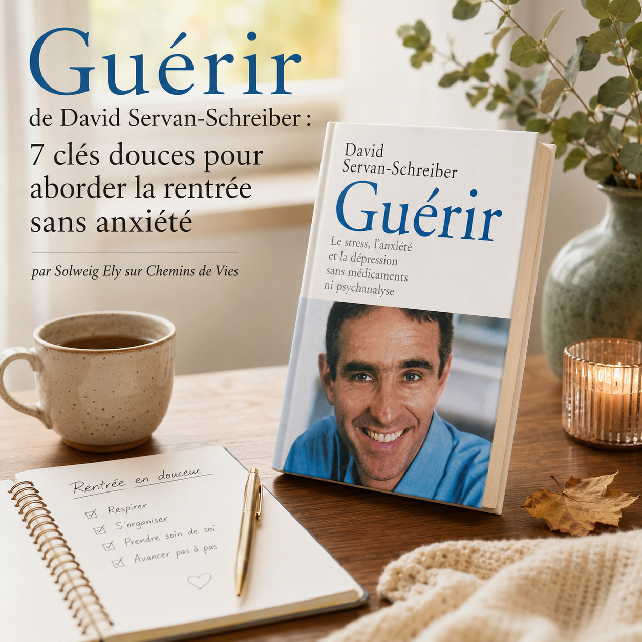 Guérir de David Servan-Schreiber : 7 clés douces pour aborder la rentrée sans anxiété