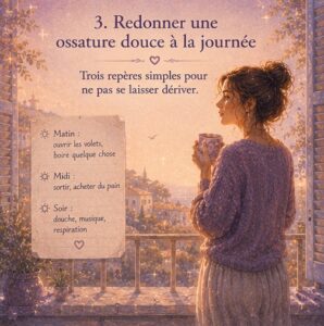 Redonner une ossature douce à la journée.