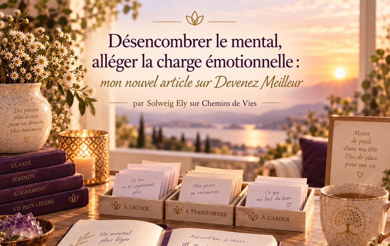 Désencombrer le mental, alléger la charge émotionnelle : mon nouvel article sur Devenez Meilleur