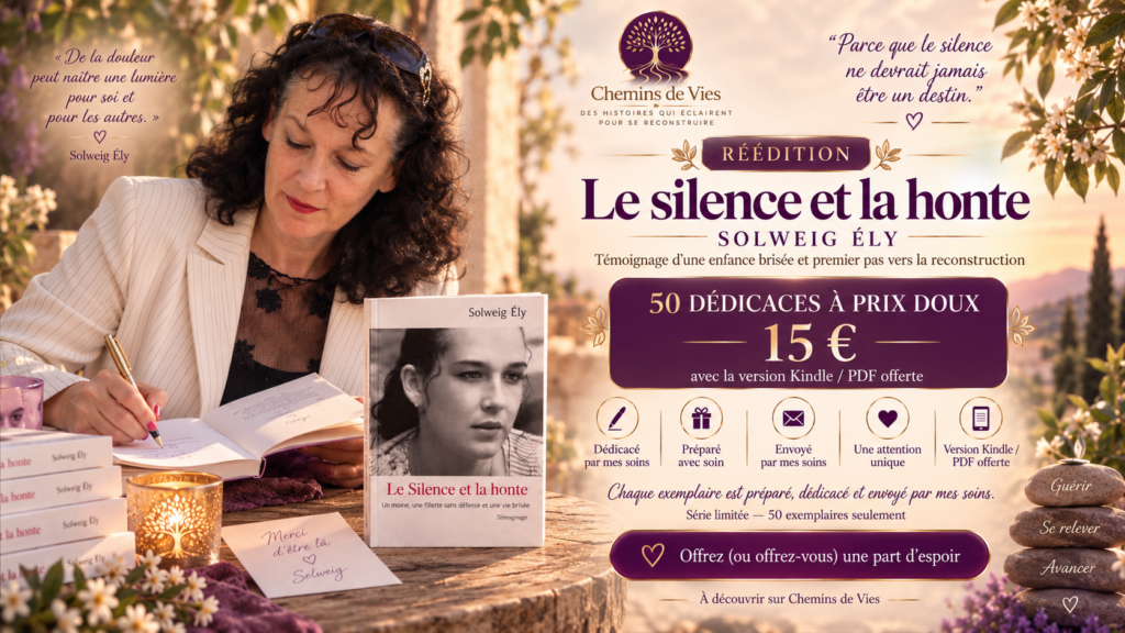 Solweig Ely livre dédicacé Le silence et la honte
